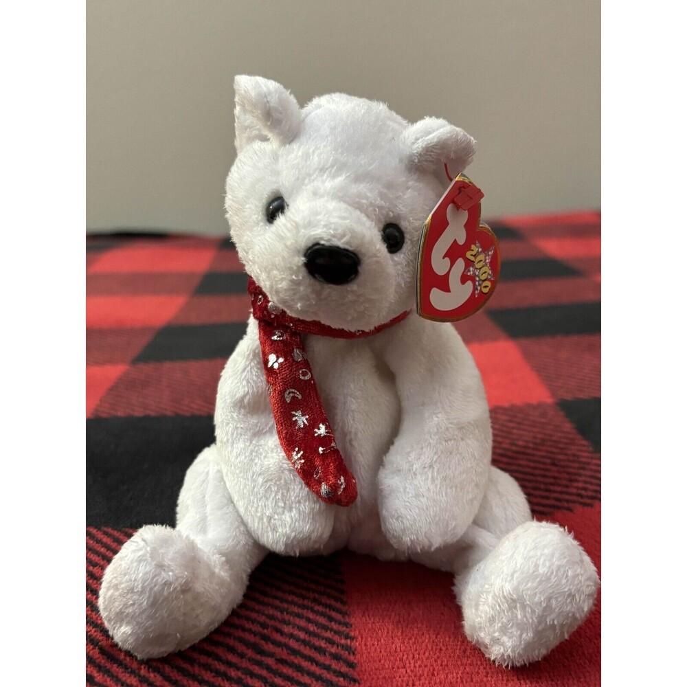 2000 Ty Holiday Teddy 6th Gen Hang Tag 4332 Beanie Baby 7.5" Bear Plush Toy